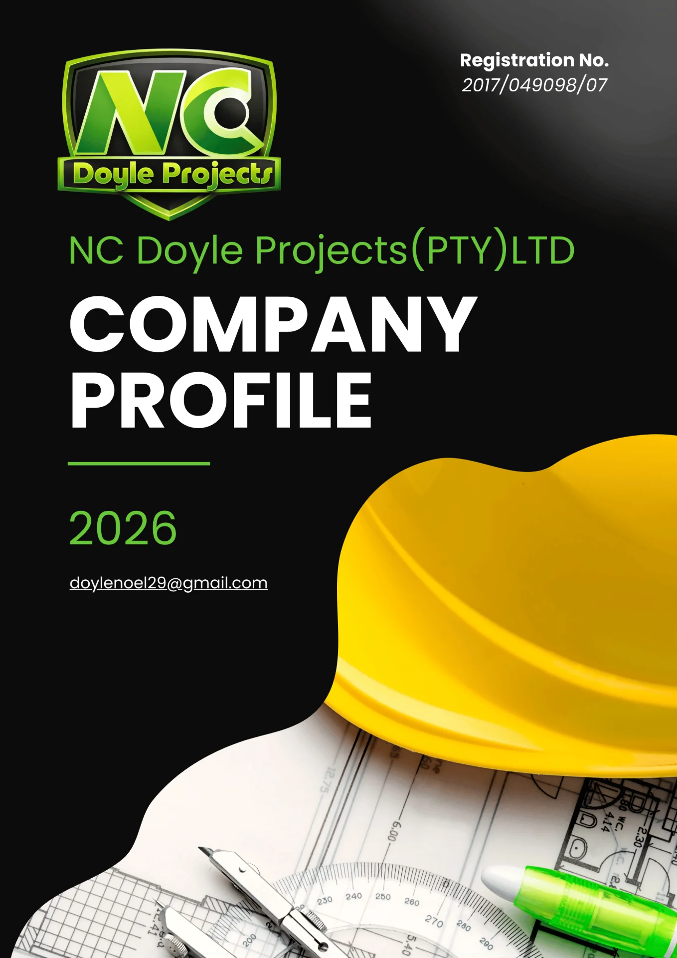 Black and Yellow Modern Business Company Profile Booklet
