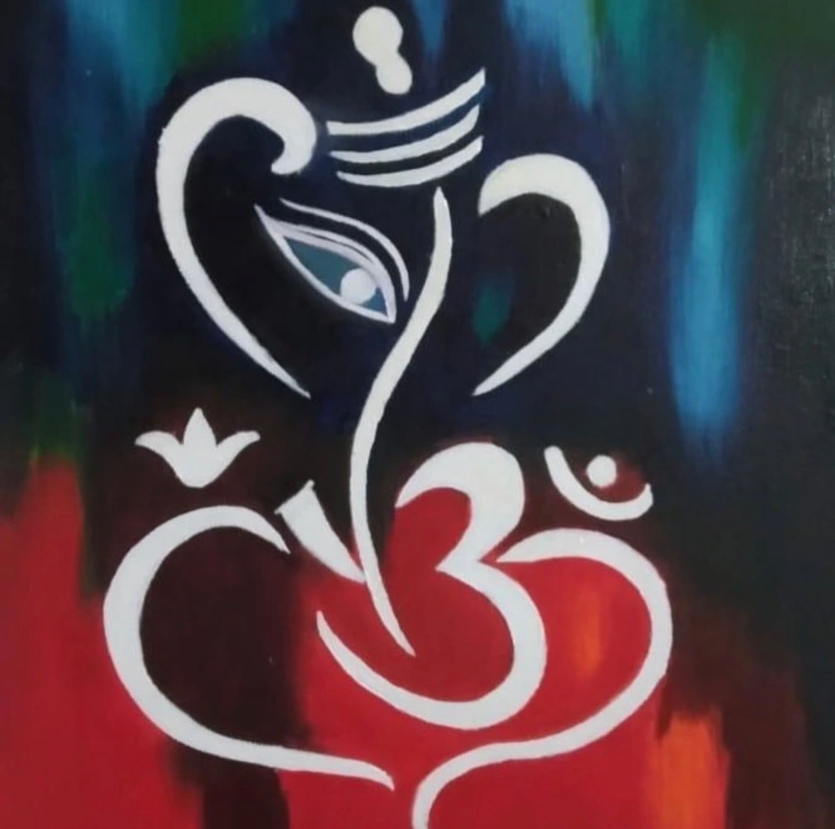 Ganpati Oil Painting !