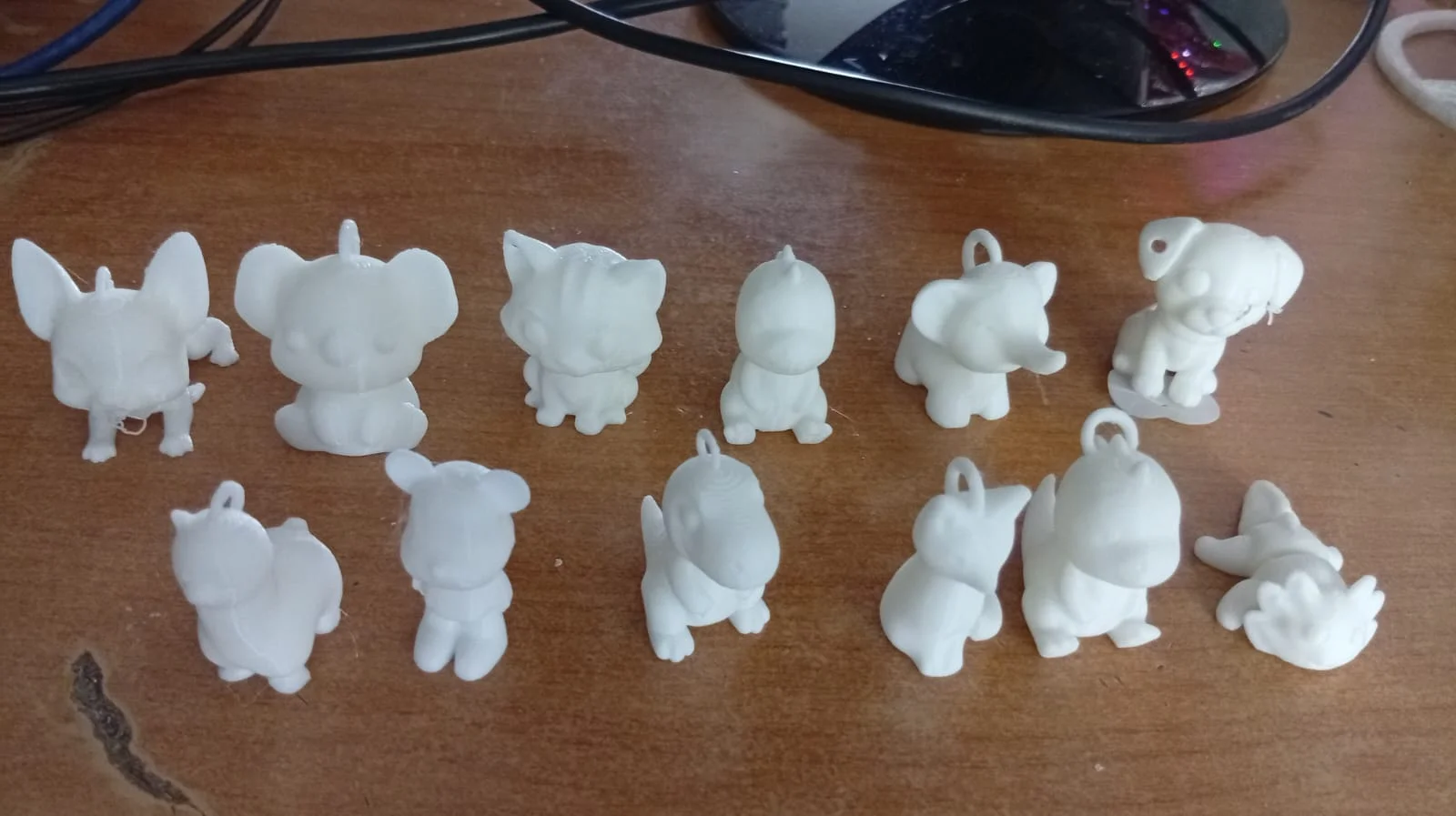 12 MINIS - Keyrings. Fresh prints., Not painted