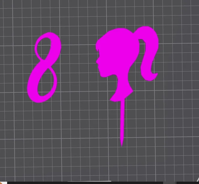 Barbie Style Cake Toppers