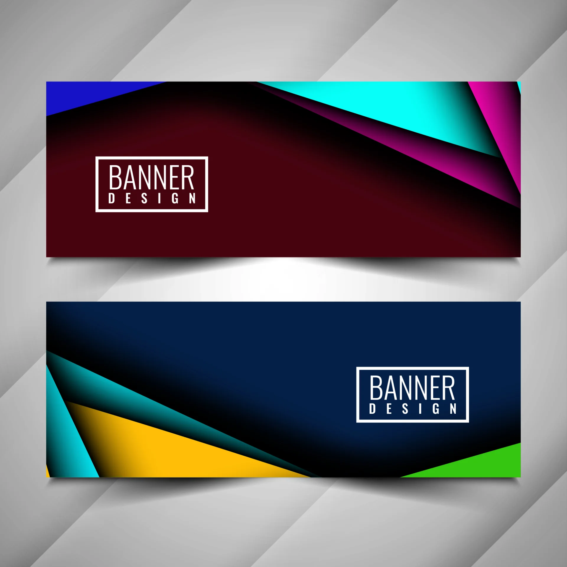 abstract-colorful-stylish-banners-set-vector