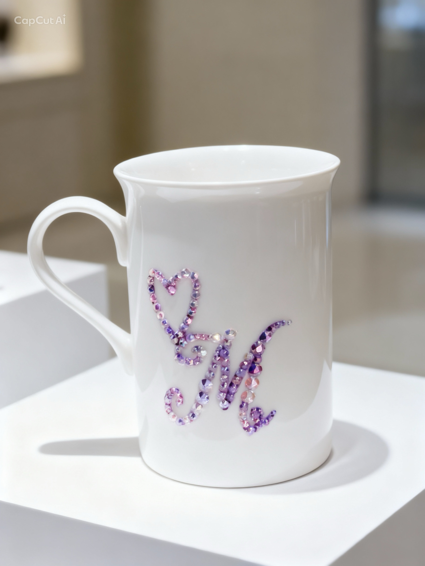 “M”initial designed bling mug✨ by joan.nakitende, • custom bedazzled art & gifts • personalized luxury mugs • decorative name & character canvases (kids & nursery art) • rhinestone logo designs (brands & businesses) • event giveaways & keepsakes (baby showers, birthdays, corporate events) • keychains & small customized gift items • sparkle art for home décor & special occasions