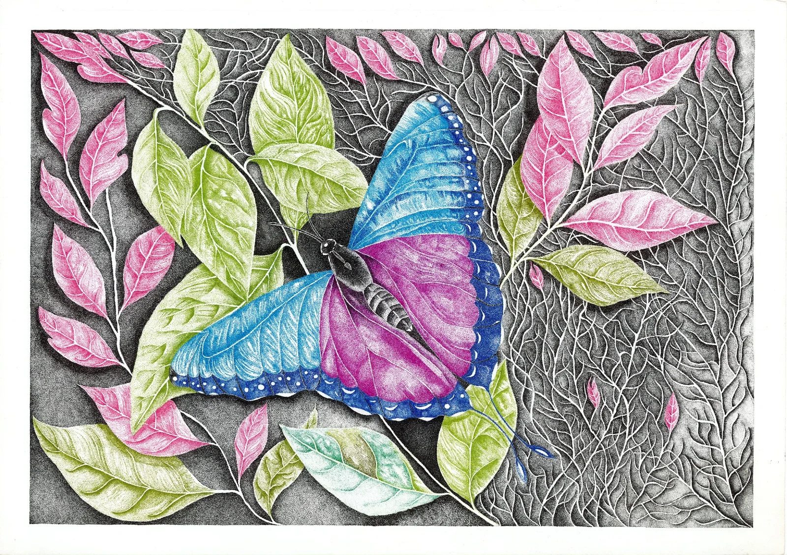 Life and texture by radoanrony58, sketching.pointillism. dot art. pen drawing
