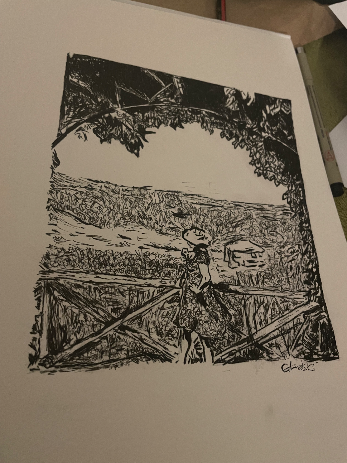 Ink drawings by gabiludski, editorial design