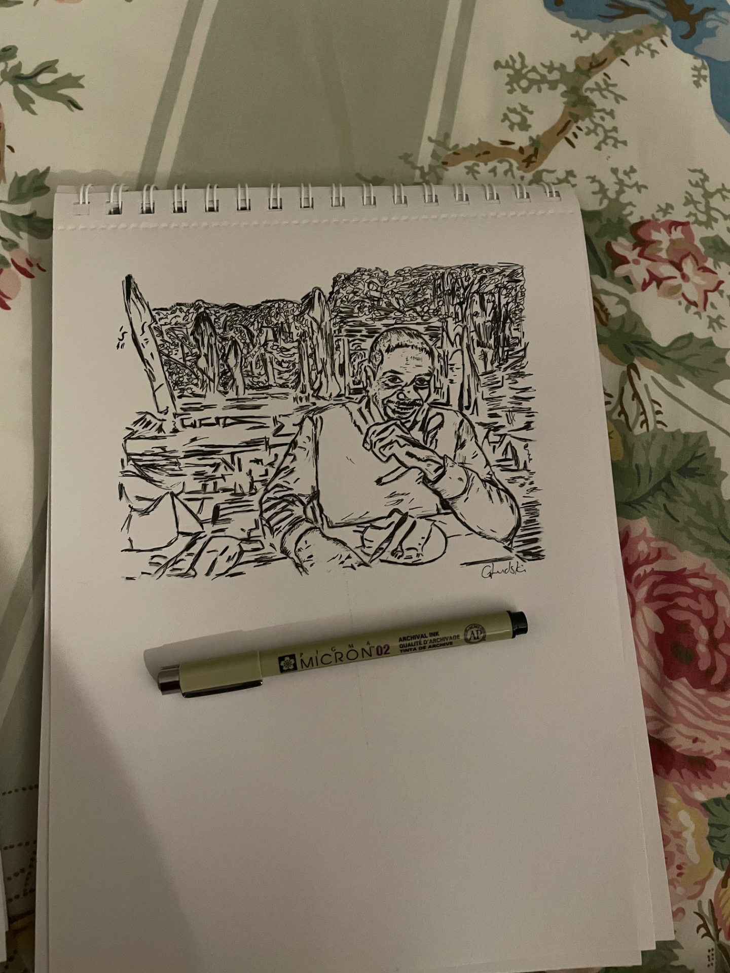 Ink drawings by gabiludski, editorial design