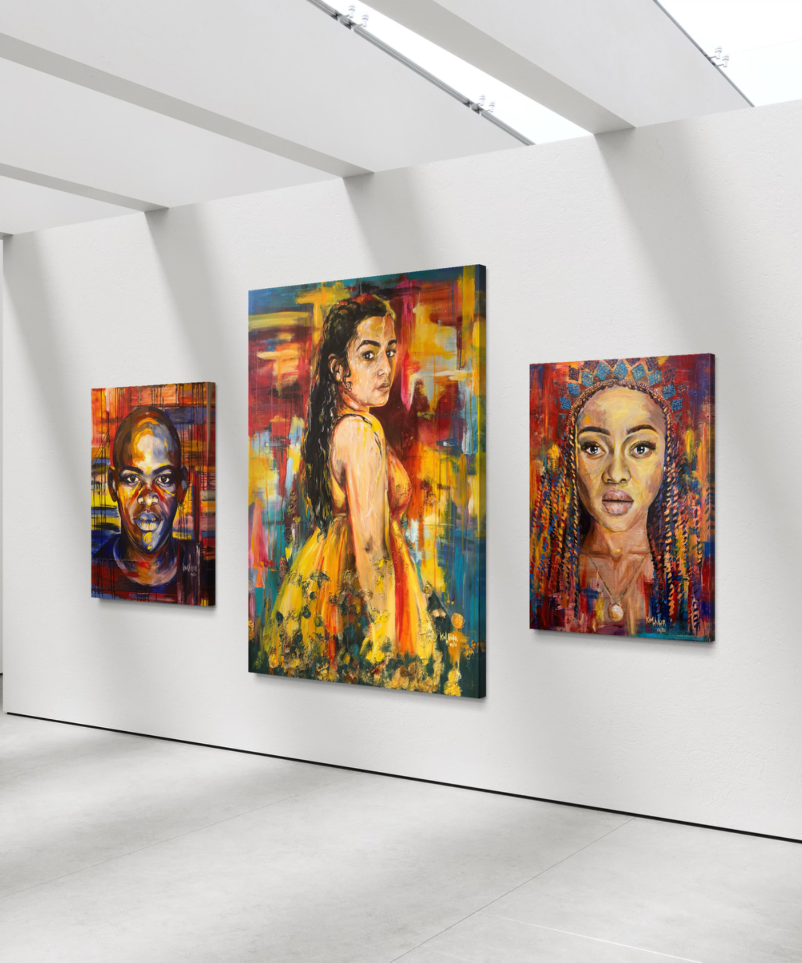 Paintings by Kim Wagner-Langdown, fashion photography
