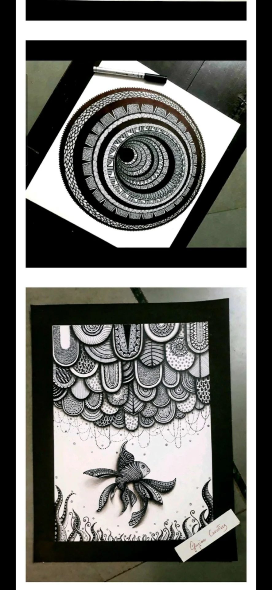 Selected Works by GUNJAN CREATIVES, sketch artist and digital designer