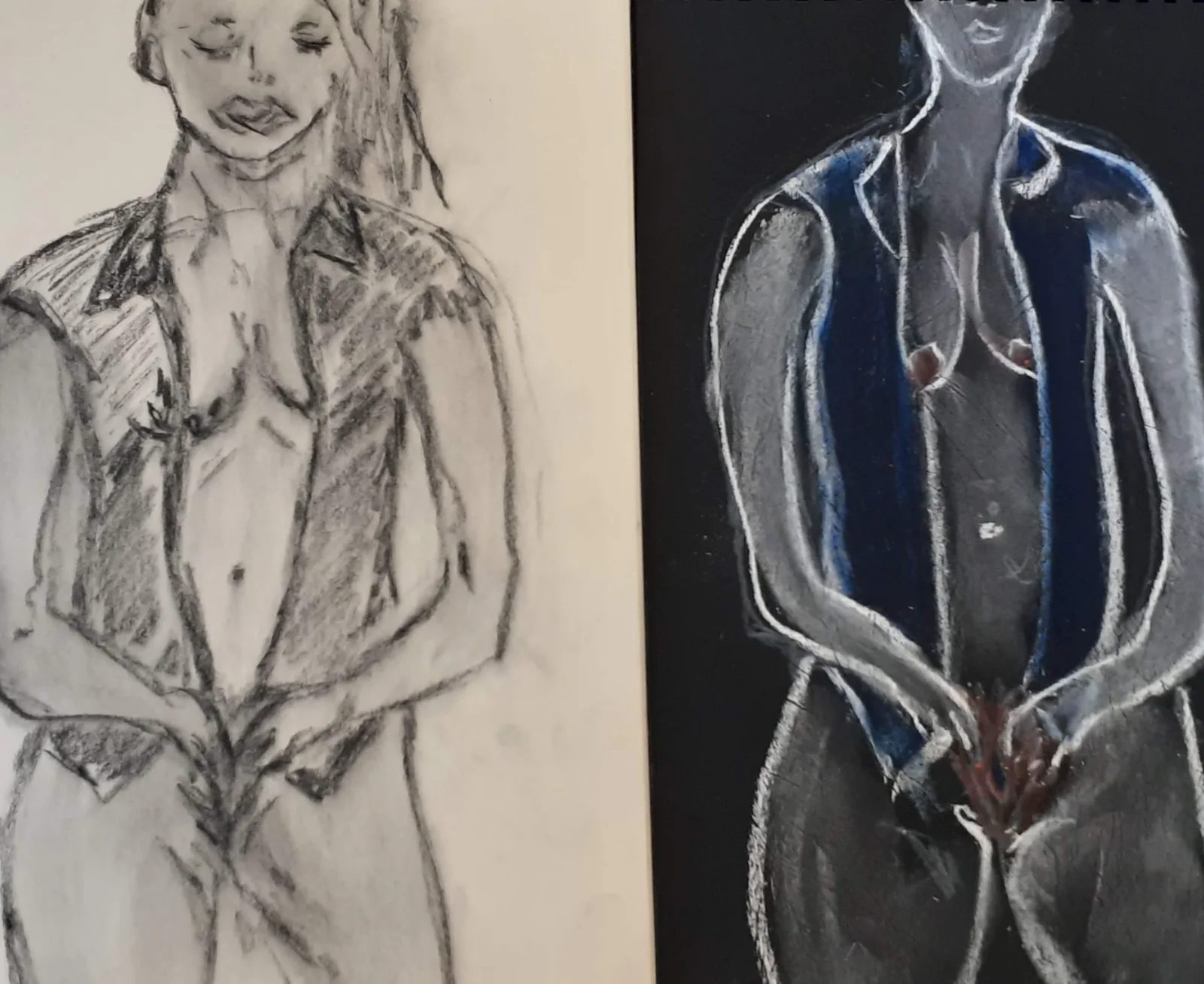 nude 5 by Fran Kusters, modern art and writing