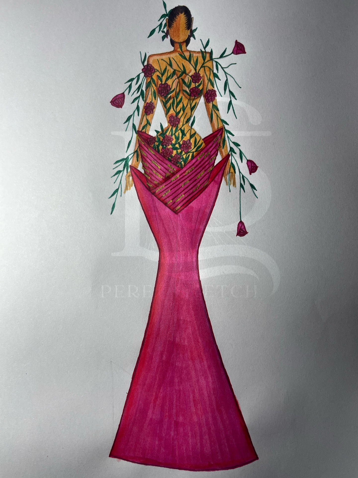 COUTURE SPECIAL Y39 by perekebina Abiamowei, fashion illustrator
