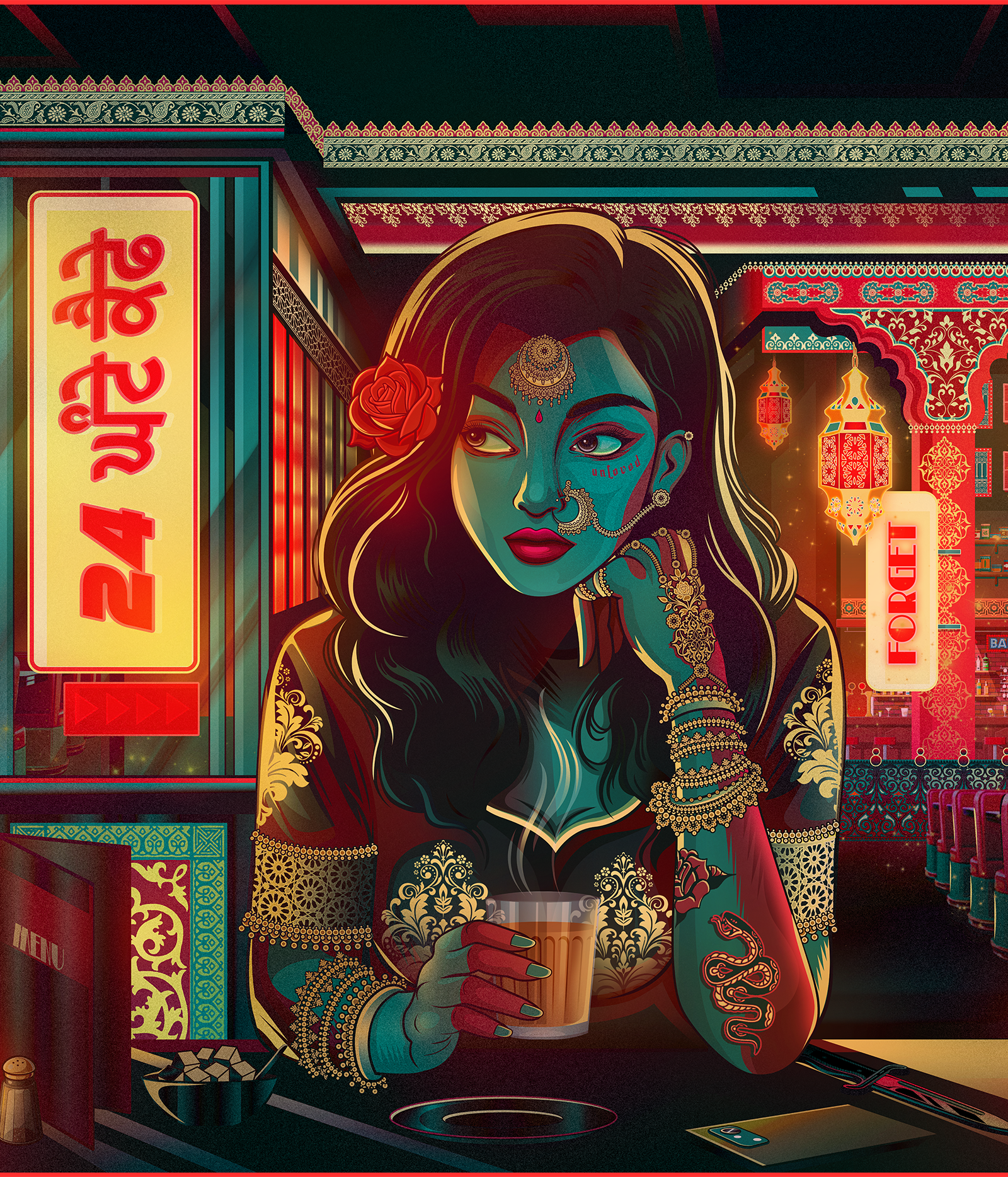Selected Work by vk_designs, fashion illustration