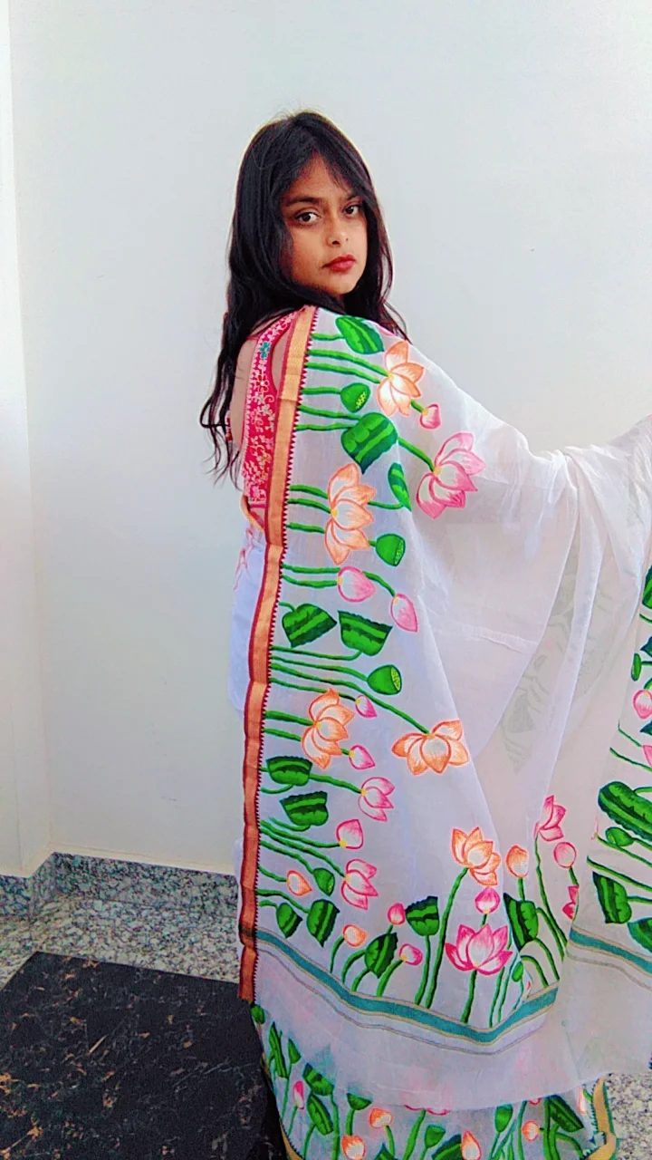 inbound795839956825908241 by shikha Srivastava , saree painting