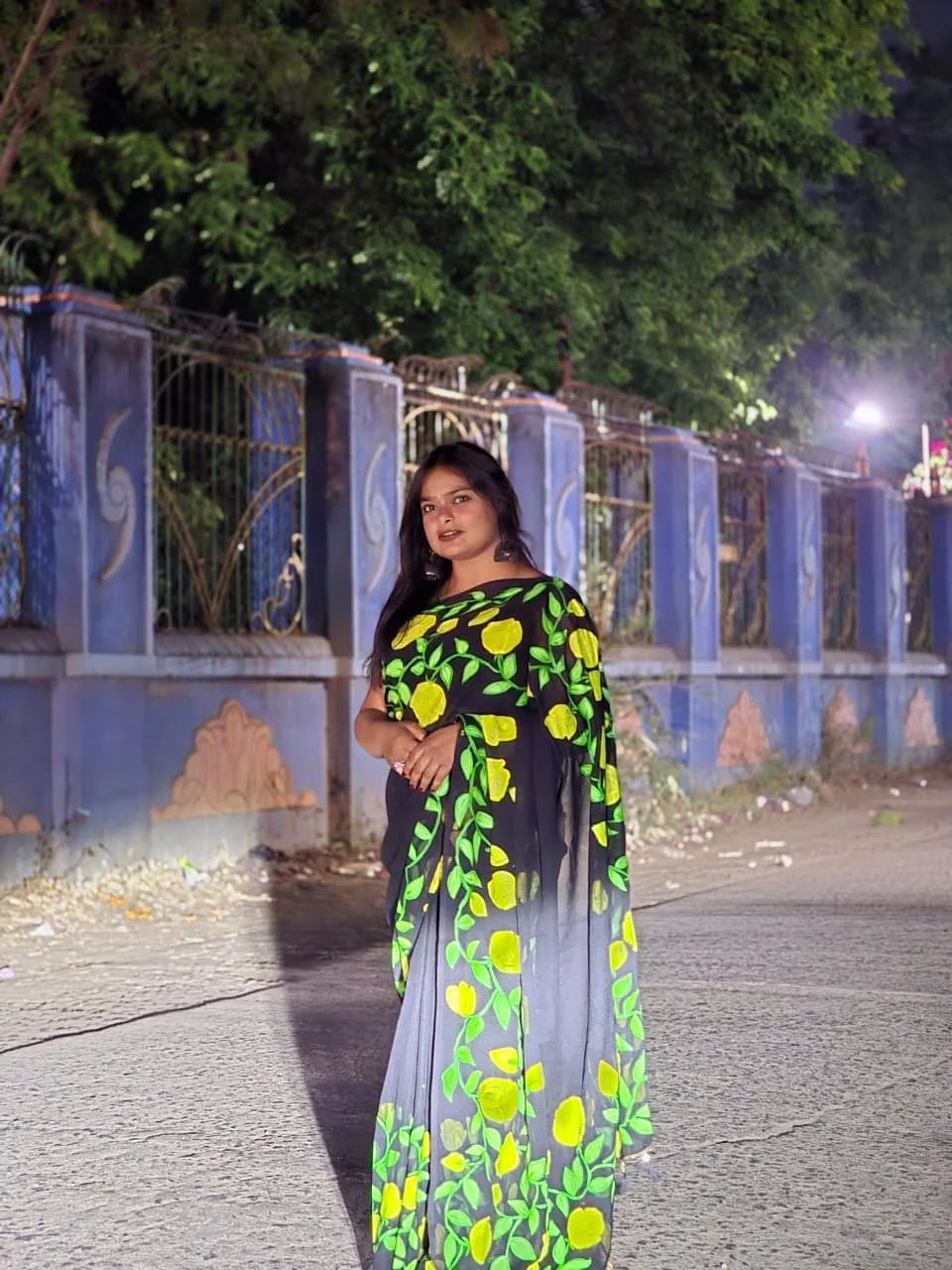 Selected Textiles by shikha Srivastava , saree painting