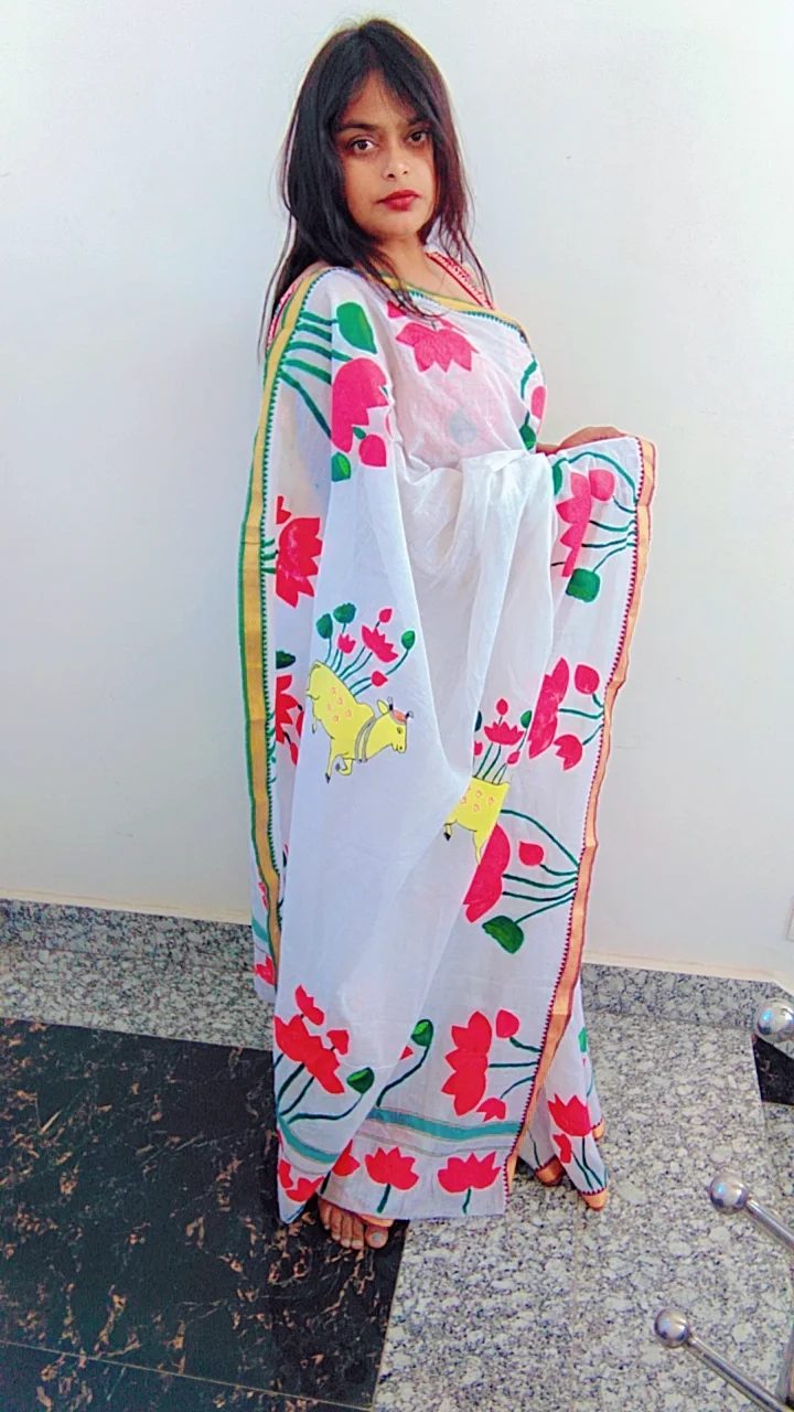 inbound7735107864435695798 by shikha Srivastava , saree painting