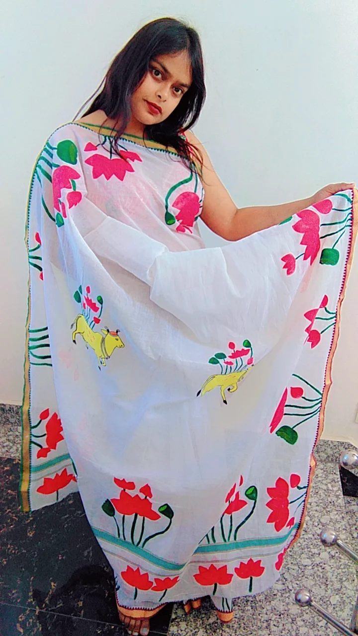 inbound6977655493901625108 by shikha Srivastava , saree painting
