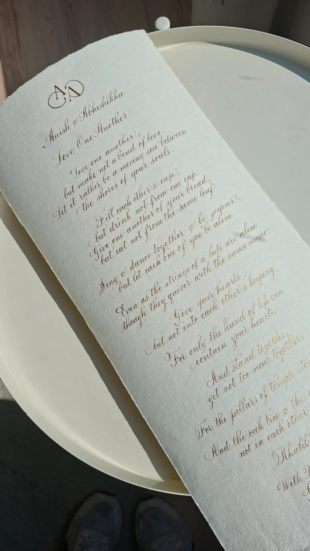Selected Works by RN, calligraphy artist