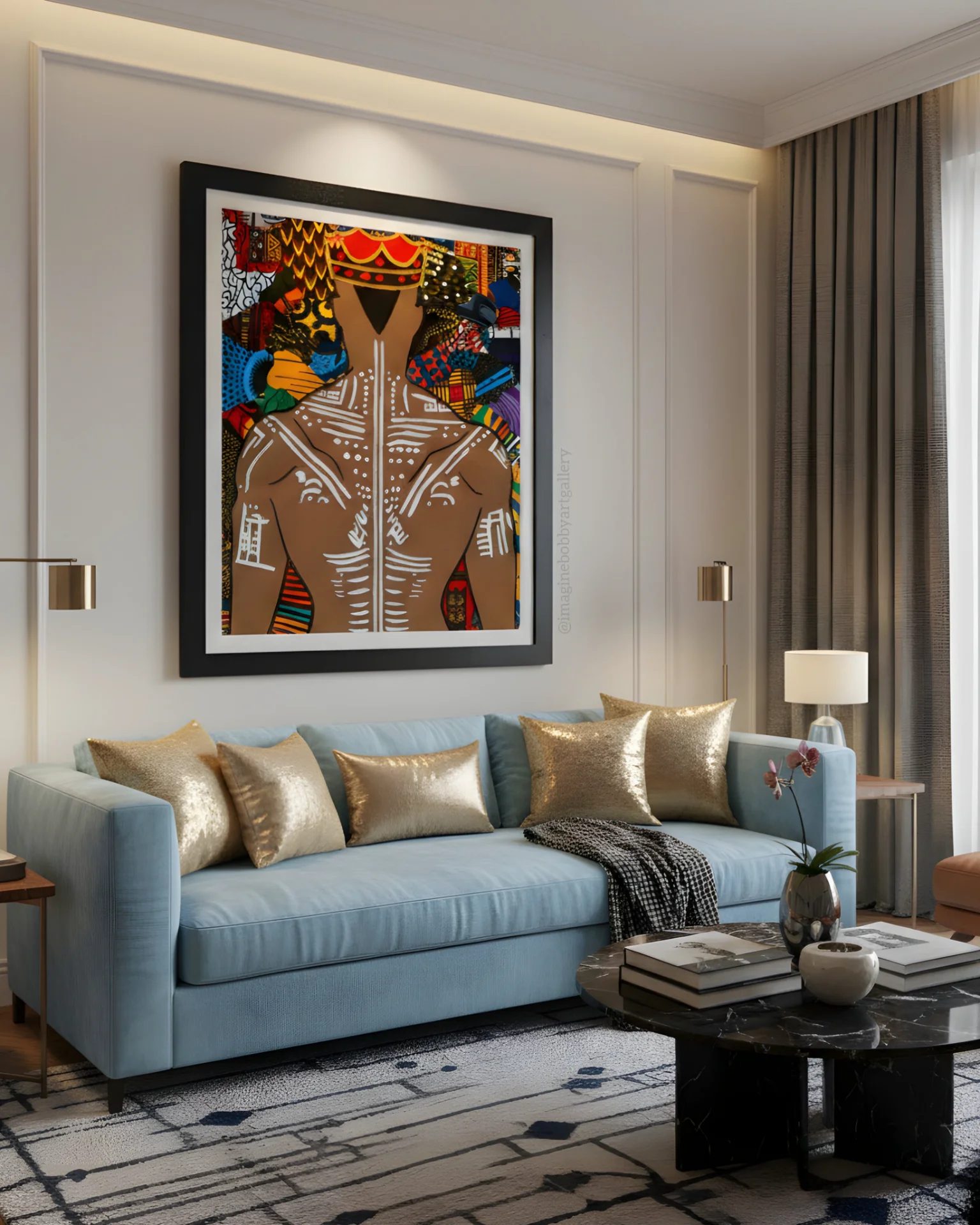 PHANTOM KING by Onyekachi Eneh, mixed media artist