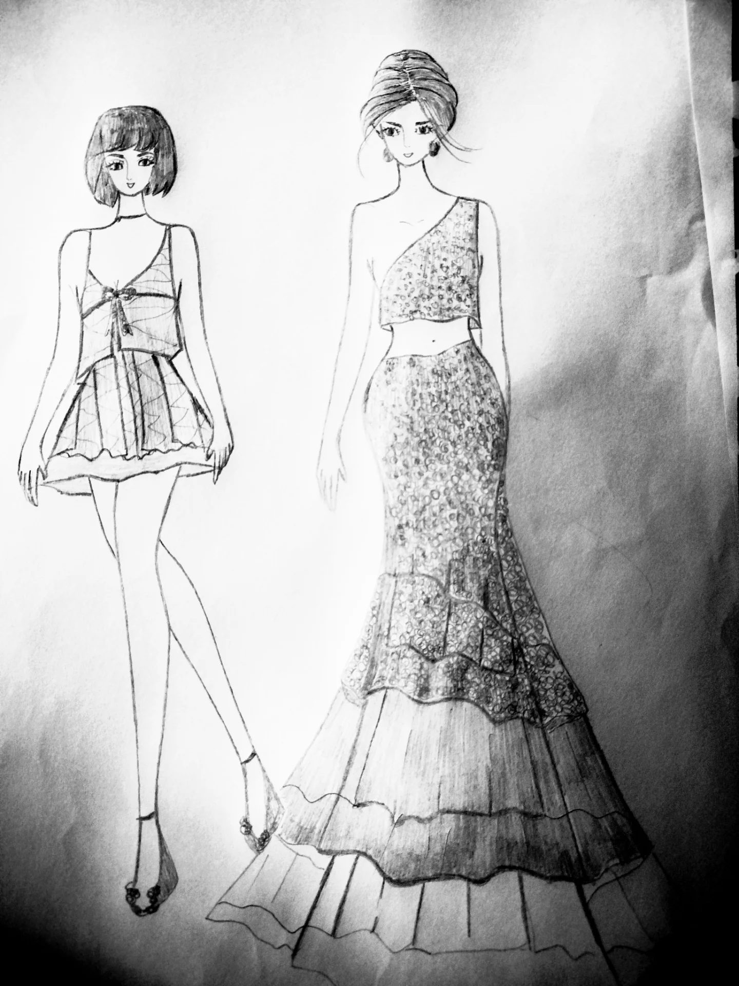 Selected Portfolio Studies by aireenmaala23, fashion illustration