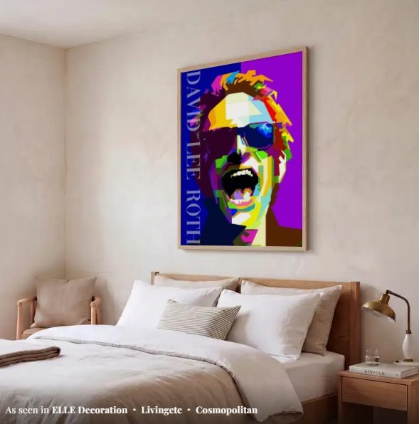 David Le Roth Pop Art WPAP Style Illustration by Artkreator, fashion illustration