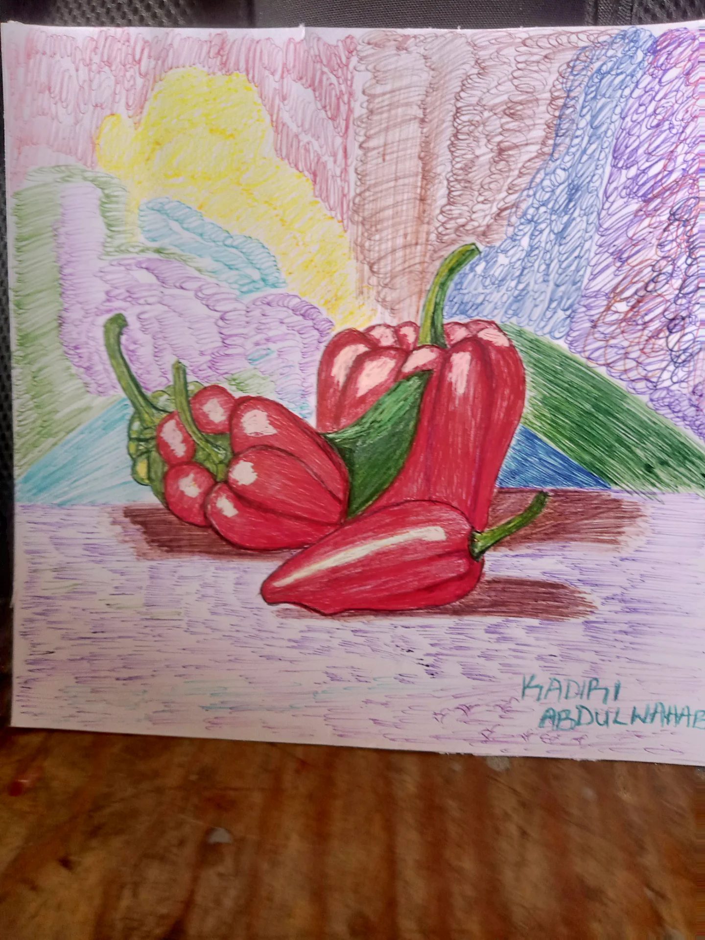 Piece of 🎨 Art 🎭 by Abdulwahab Kadiri Ewela , i specialize in painting and drawing....also i do ceramics