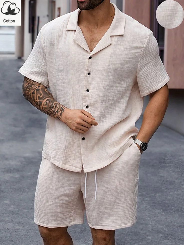 Men two piece set short (pure cotton) by Queen's Fit Empire , fashion brand