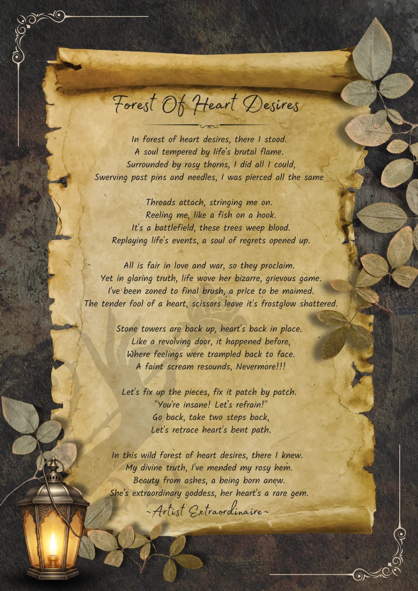 FEATURED WORK by owobamirinadejumoke, forest of heart desires