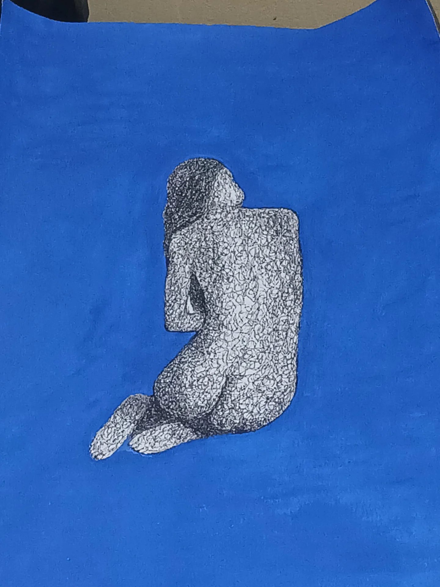 Figure drawing tutorial , ink and painting by collen bhebhe, fine art — mixed media