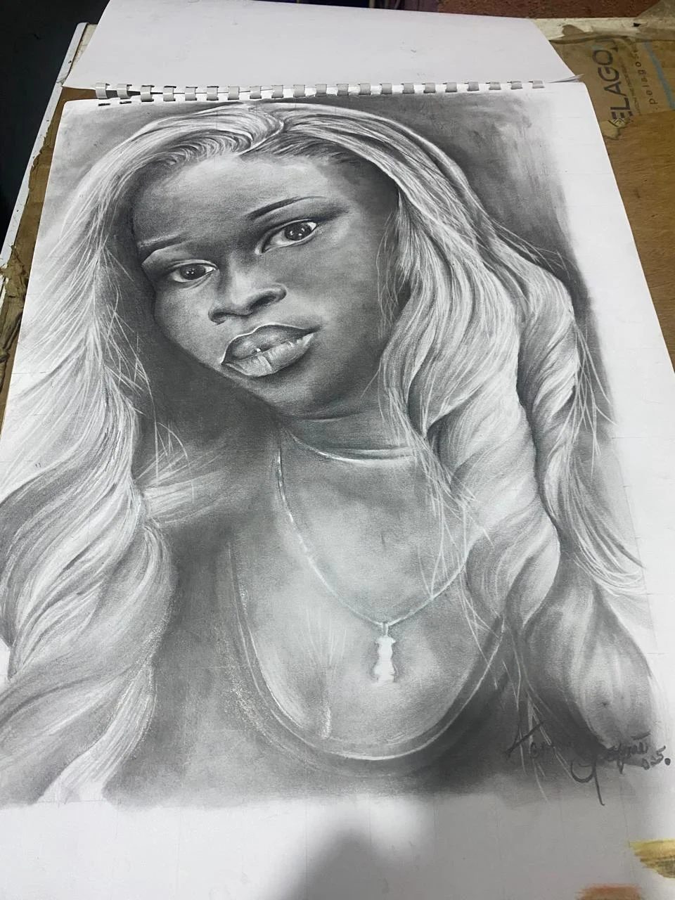 Pencil portrait Artworks by sarahabayomi7, fashion illustration